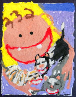 Baby-Surrounded-By-3-Cats